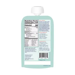 Cerebelly Clean Label Project Purity Award Winning, Broccoli Pear Organic Baby Food Pouch - 4oz