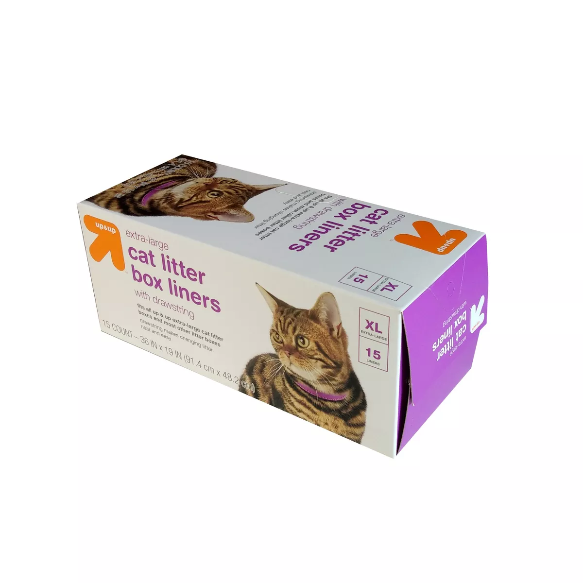 Cat Litter Box Drawstring Liners - XL - 1.18mil - up & up™