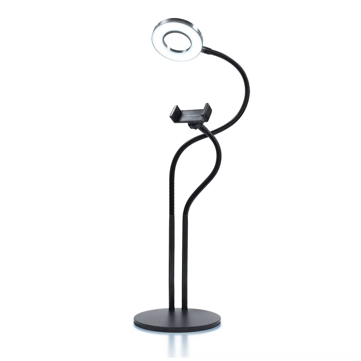 Merkury Vlogging Ring Light Phone Holder with Remote - Platform Base