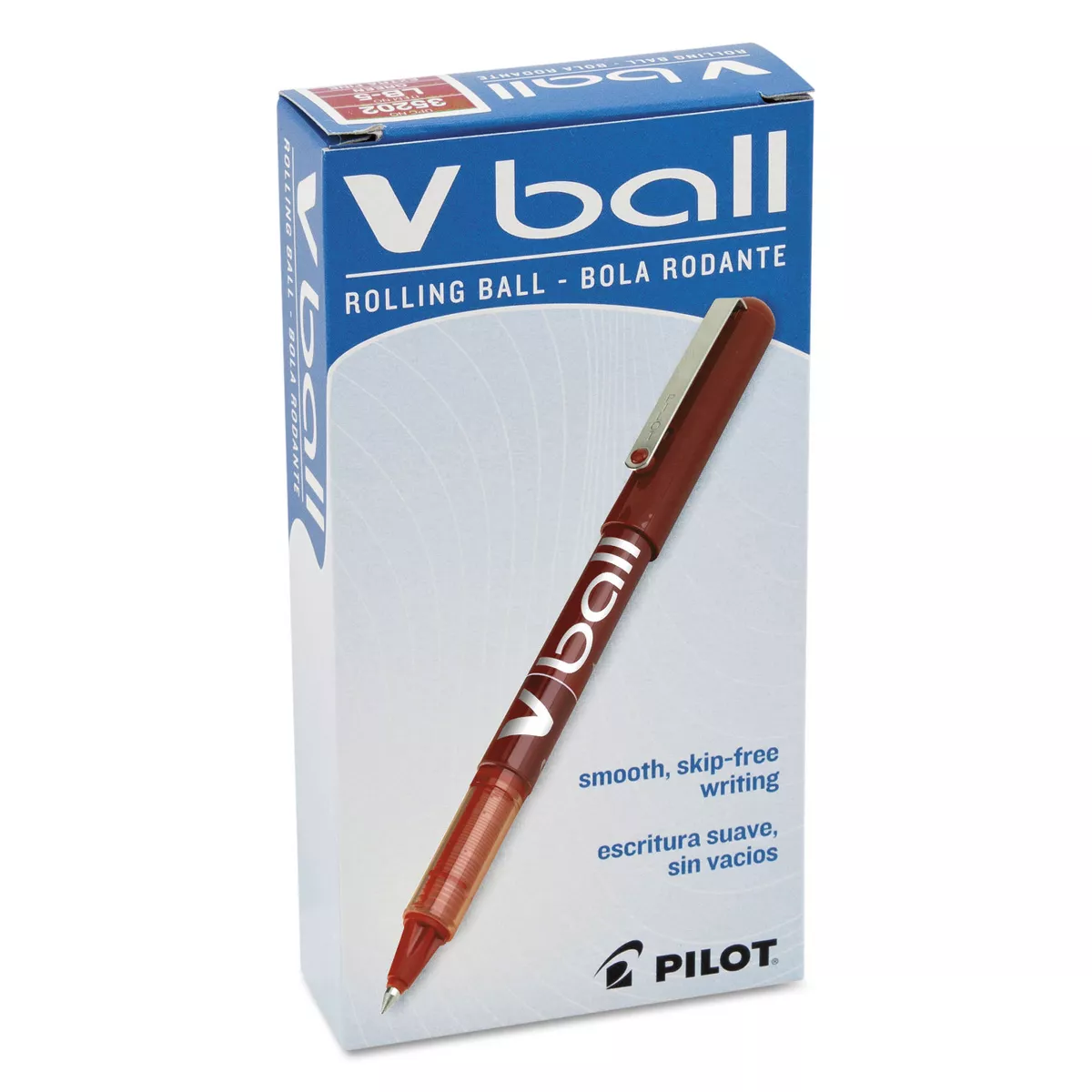 Pilot VBall Liquid Ink Roller Ball Stick Pen Red Ink .5mm Dozen 35202