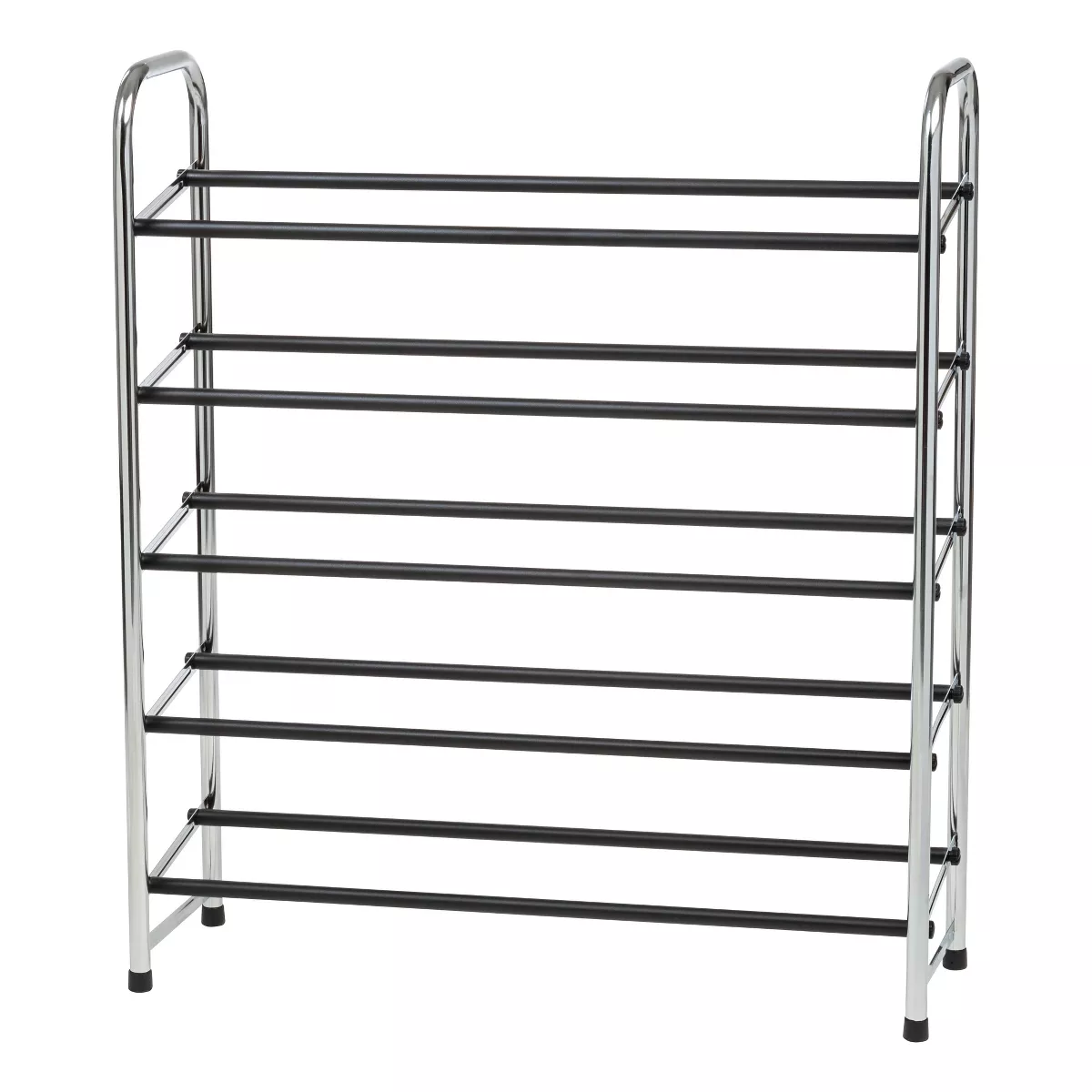 IRIS 5 Tier Supreme Metal Shoe Rack Silver