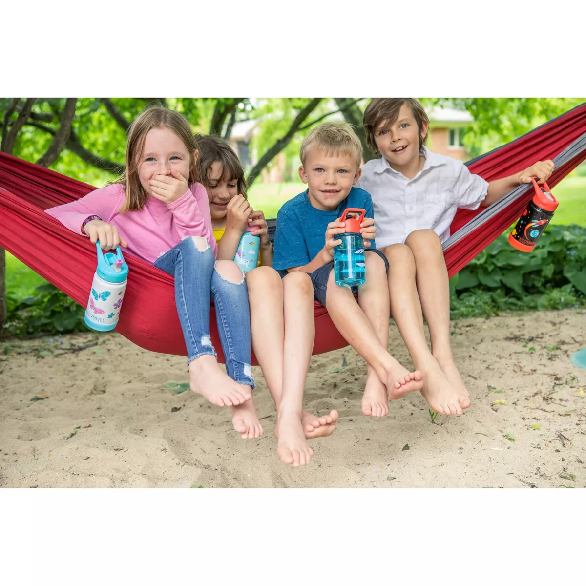 EcoVessel 12oz BPA-Free Reusable Plastic Kids' Water Bottle with Straw - Shark