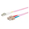 Monoprice Fiber Optic Cable - 1 Meter - Purple | OM4, LC/ST, Multi Mode Duplex, (50/125 Type) - Entegrade Series