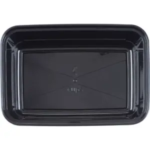 GoodCook Meal Prep 1 Compartment Rectangle Black Containers + Lids - 10ct