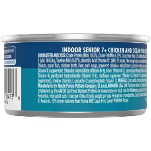 Purina ONE Indoor Advantage Senior 7+ Chicken and Ocean Fish Wet Cat Food - 3oz