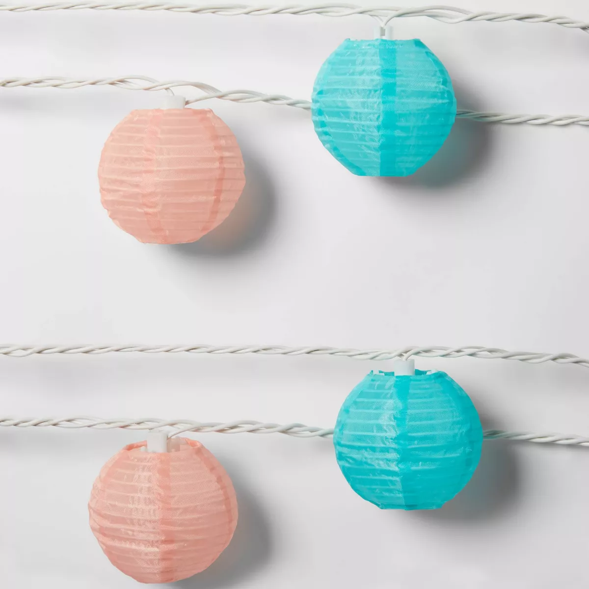 10ct Incandescent Mini Lights with Nylon Lanterns - Sun Squad™