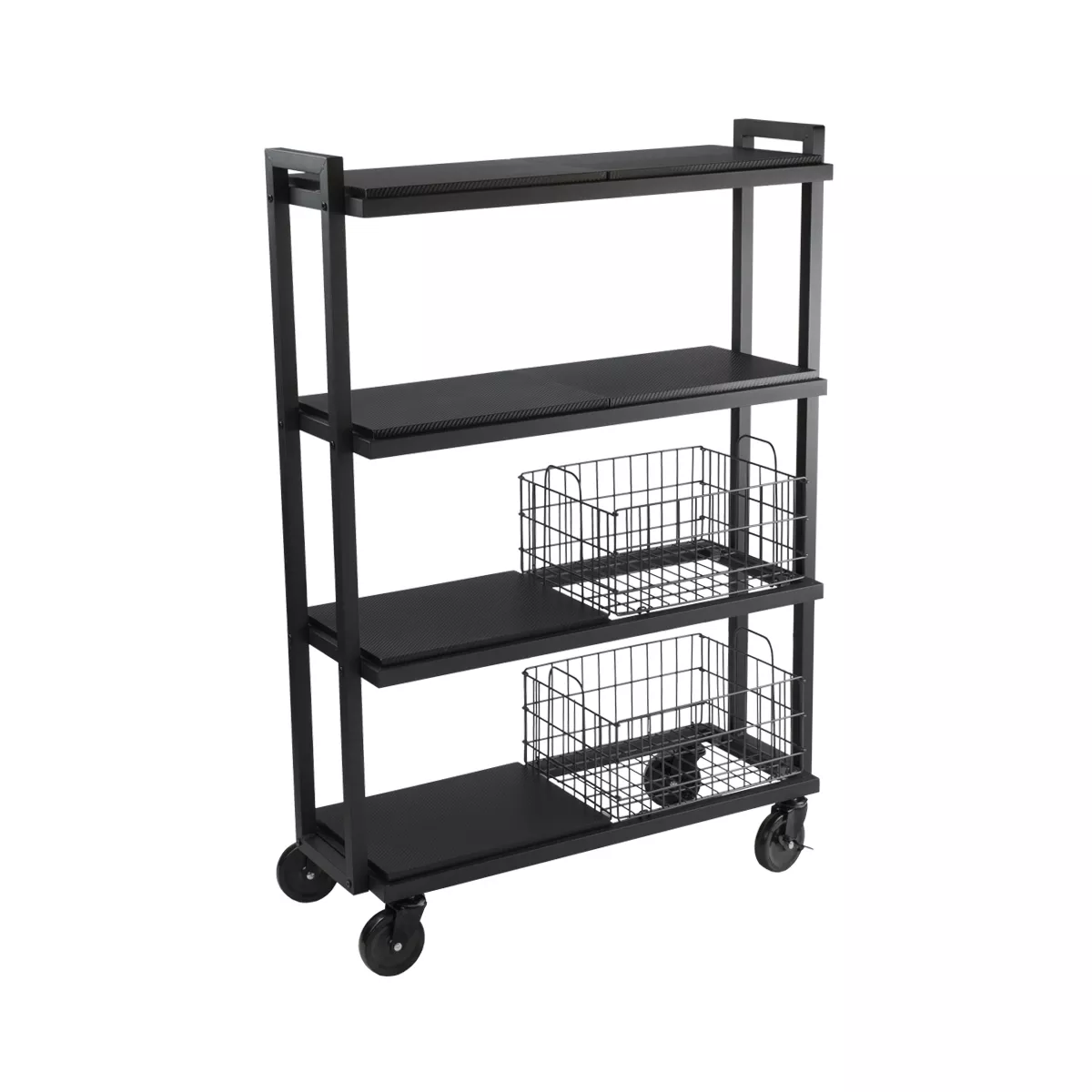 Cart System with wheels 4 Tier Black - Atlantic