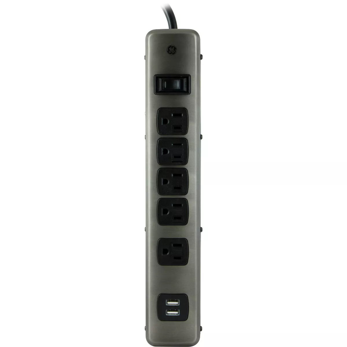 General Electric 5 Outlet Designer Brushed Nickel Surge Protector