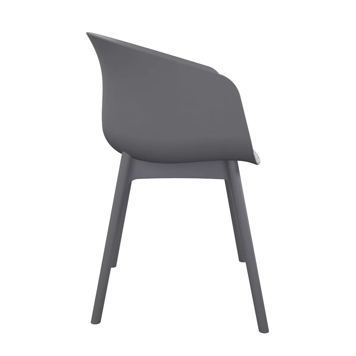 York 2pk Extra Large Dining Chairs Indoor/Outdoor Charcoal - Novogratz
