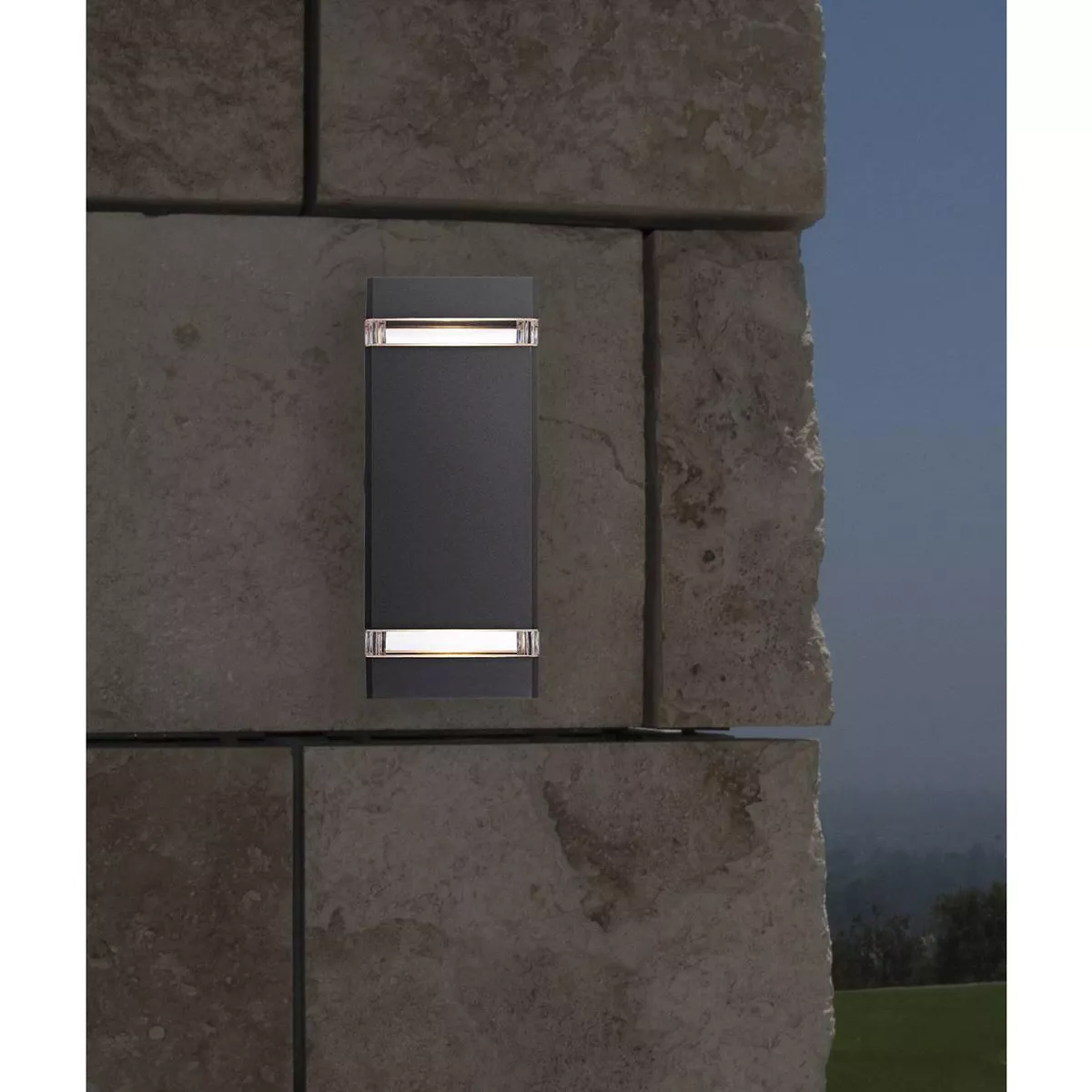 Possini Euro Design Modern Outdoor Wall Sconce Fixture Graphite Gray 10 1/2