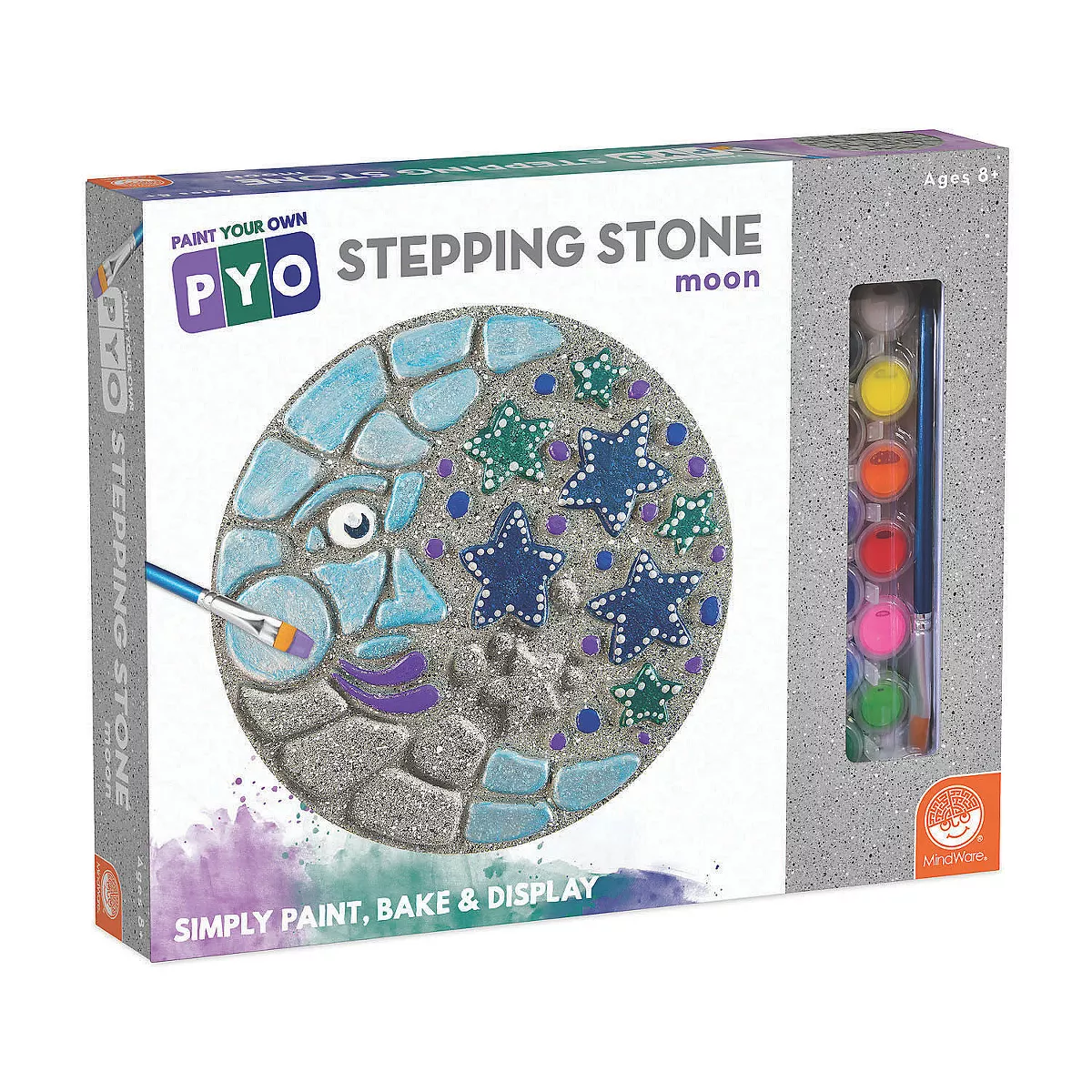 MindWare Paint Your Own Stepping Stone: Moon And Stars - Creative Activities -14 Pieces