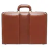 McKlein Daley Leather 3.5" Attache Briefcase - Brown