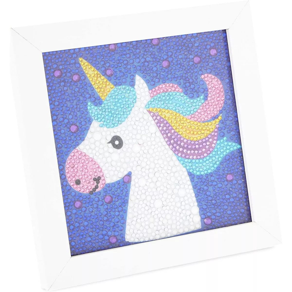 Bright Creations 5D Diamond Painting Kit Cross Stitch Tool with Frame, Wall Decor Art, Unicorn 5.9