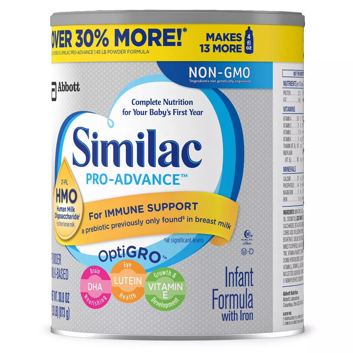 Similac Pro-Advance Non-GMO Infant Formula with Iron Powder - 30.8oz
