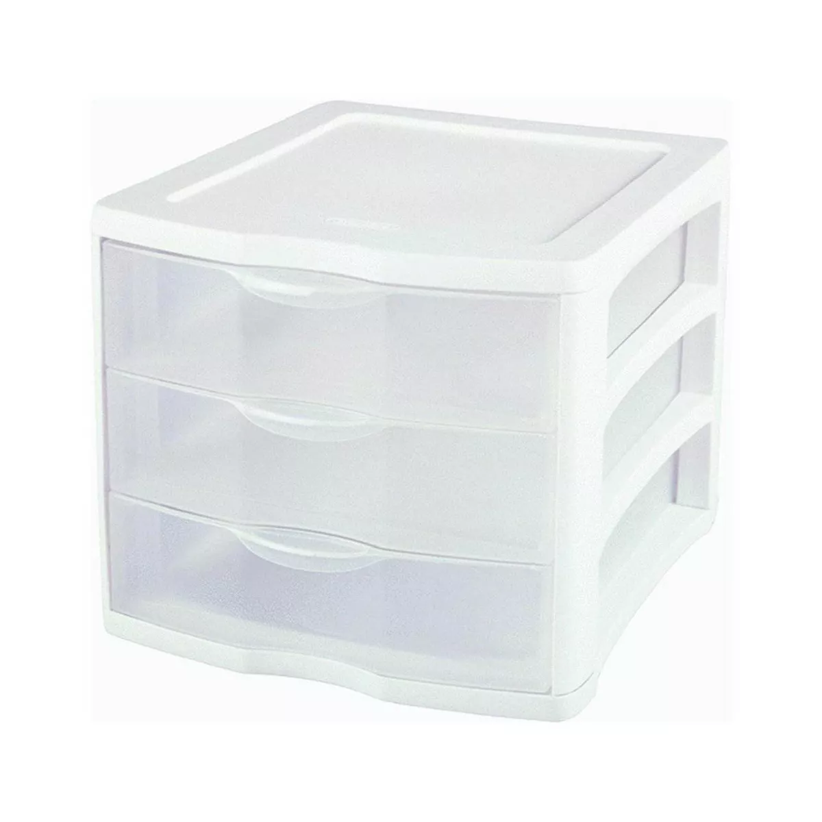 Sterilite ClearView Compact Portable 3 Storage Drawer Organizer Cabinet (8 Pack)