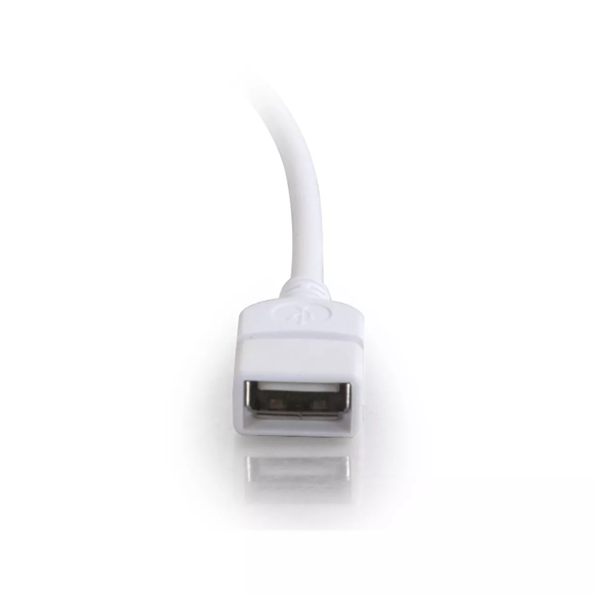 C2G 1m USB Extension Cable - USB 2.0 A to A White - M/F - 3ft - Extend the distance of your USB A/B cable