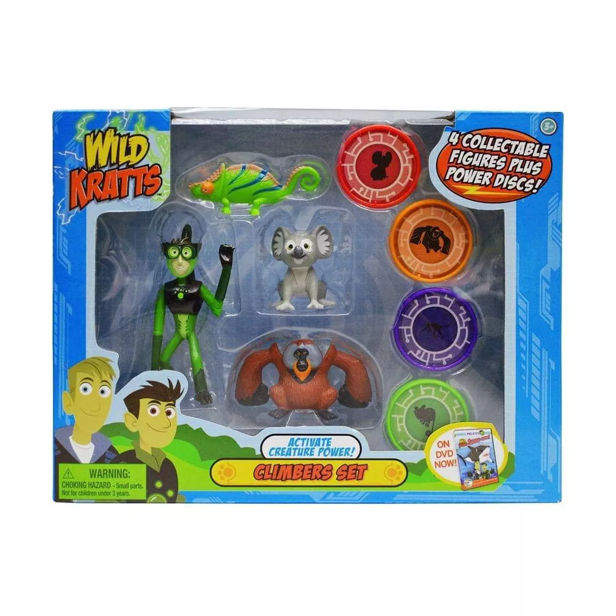 Jazwares Wild Kratts Action Figure Toy Set - Activate Creature Power - Climbers, Set of 4
