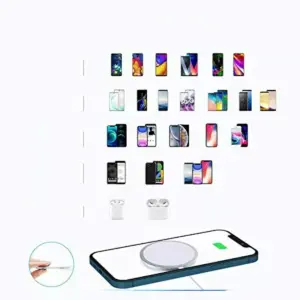Letscom Magnetic Wireless Charger Charger Compatible with Mag-Safe charger, USB-C Rapid Charging, PD QC3.0, Qi Compact - W02
