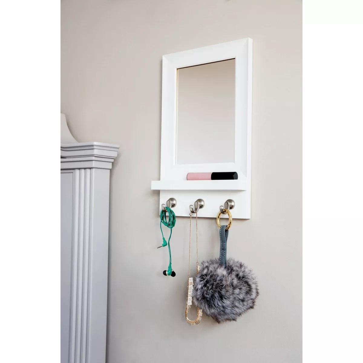 Command Mirror Organizer White