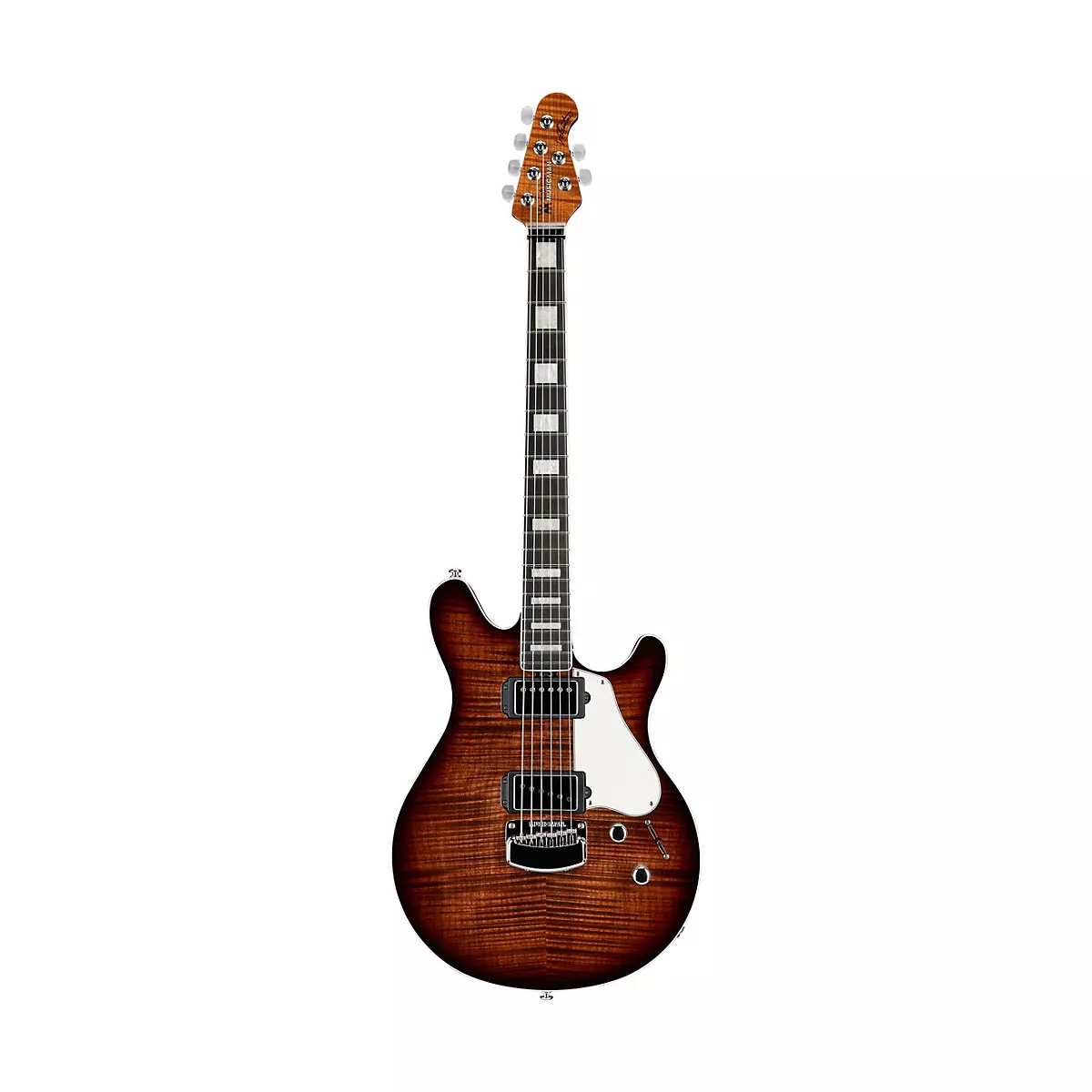 Ernie Ball Music Man Valentine BFR Electric Guitar Trans Walnut