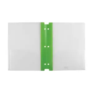 Staples 2 Pocket Poly Folder Frosted Green 920380