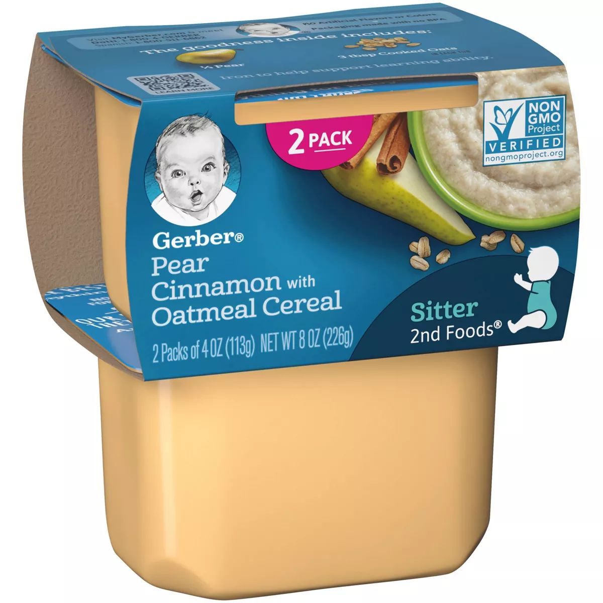 Gerber Pear Cinnamon with Oatmeal Cereal - 4oz/2pk Each