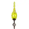 36" Glass Solar Flame Stake Yellow - Exhart