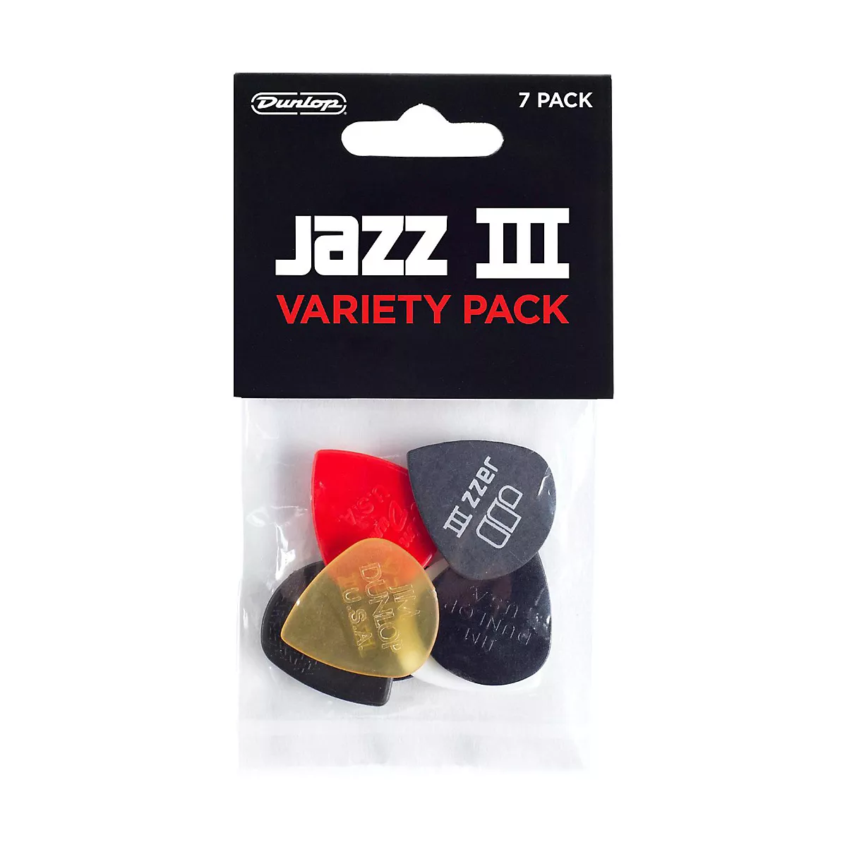 Dunlop PVP108 Pick Jazz III Variety 7 Pack