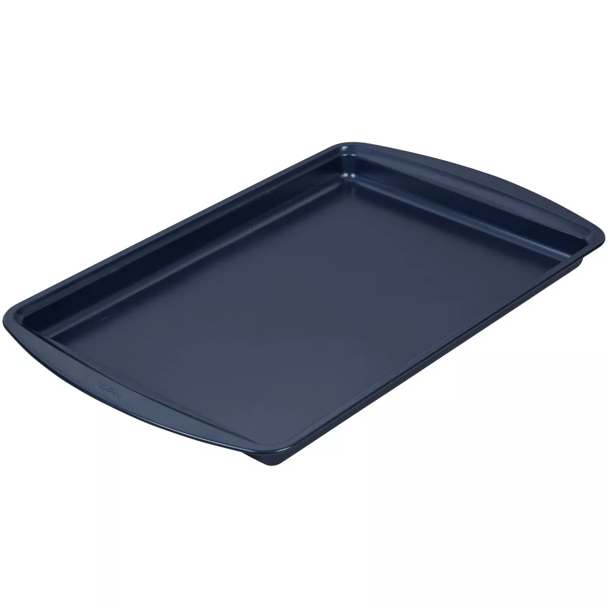 Wilton 2pc Diamond-Infused Non-Stick Large Cookie Sheet with Cooling Rack Navy Blue/Gold