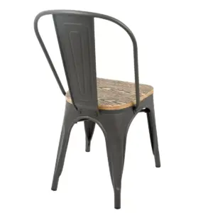 Set of 2 Oregon Industrial Farmhouse Stackable Dining Chair Brown - LumiSource