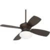36" Casa Vieja Modern Ceiling Fan with Light LED Dimmable Oil Rubbed Bronze Opal Glass for Living Room Kitchen Bedroom Family