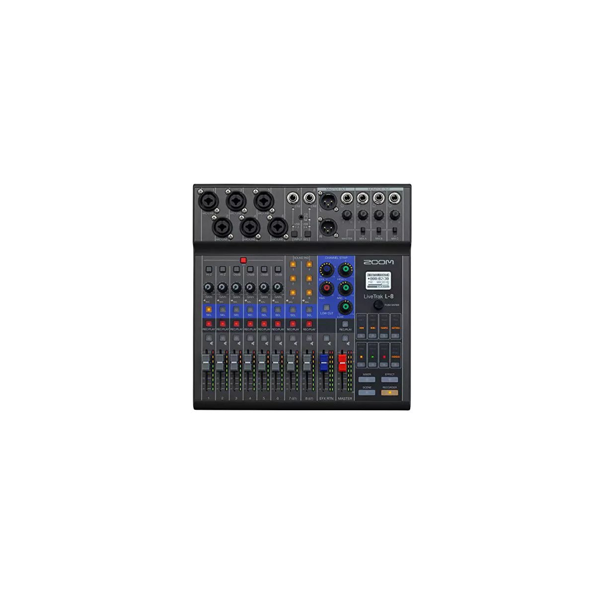 Zoom Live Trak L-8 Podcast Recorder, Digital Mixer and Recorder (Black)