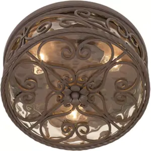 John Timberland Rustic Farmhouse Outdoor Ceiling Light Fixture Dark Walnut 15