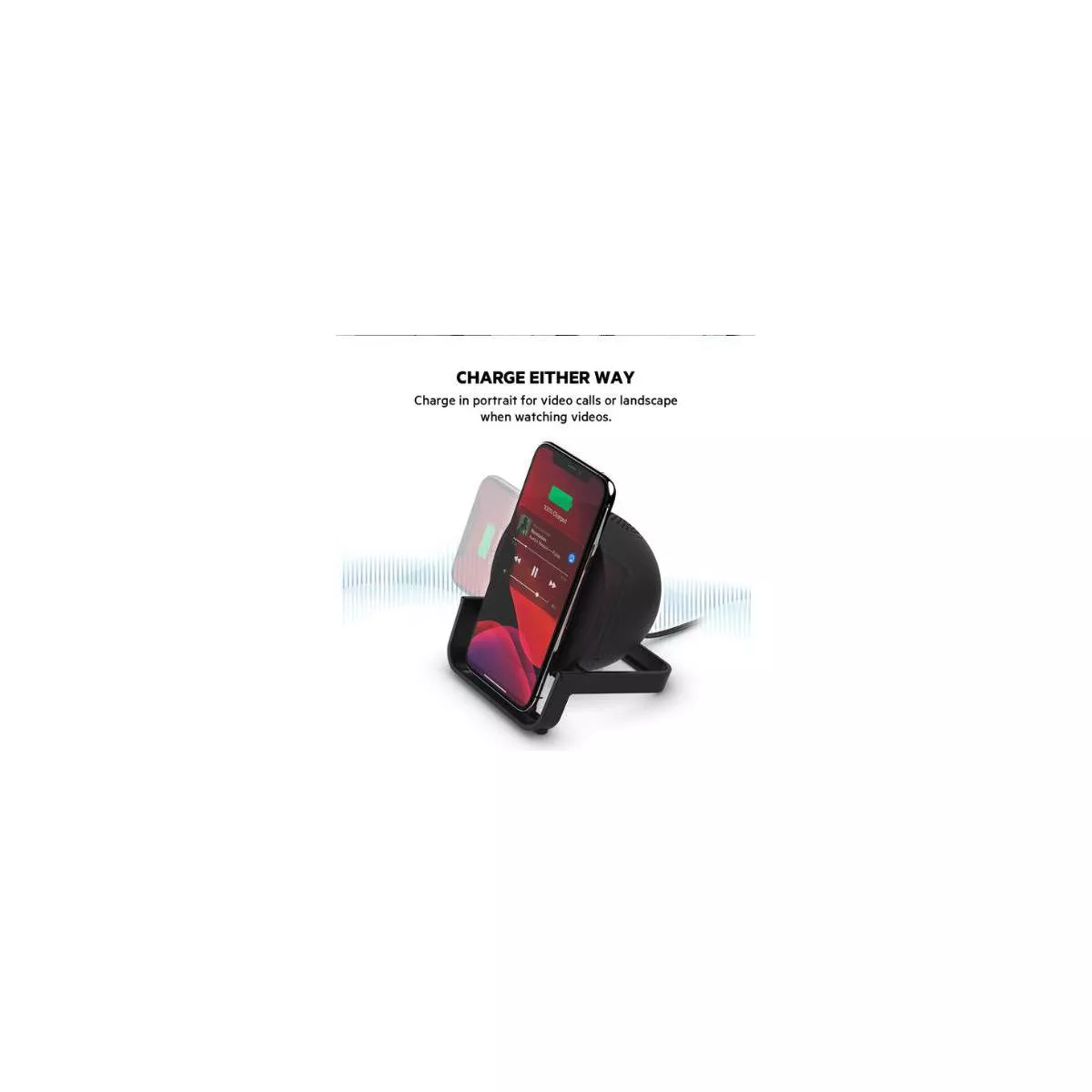 Belkin 10W Qi Wireless and Bluetooth Speaker Stand - Black