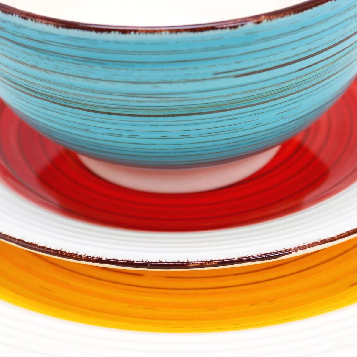 Gibson Home 12pc Ceramic Confetti Mix and Match Dinnerware Set