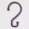S Hook Without Roller Ball Shower Curtain Rings Matte Black - Made By Design™