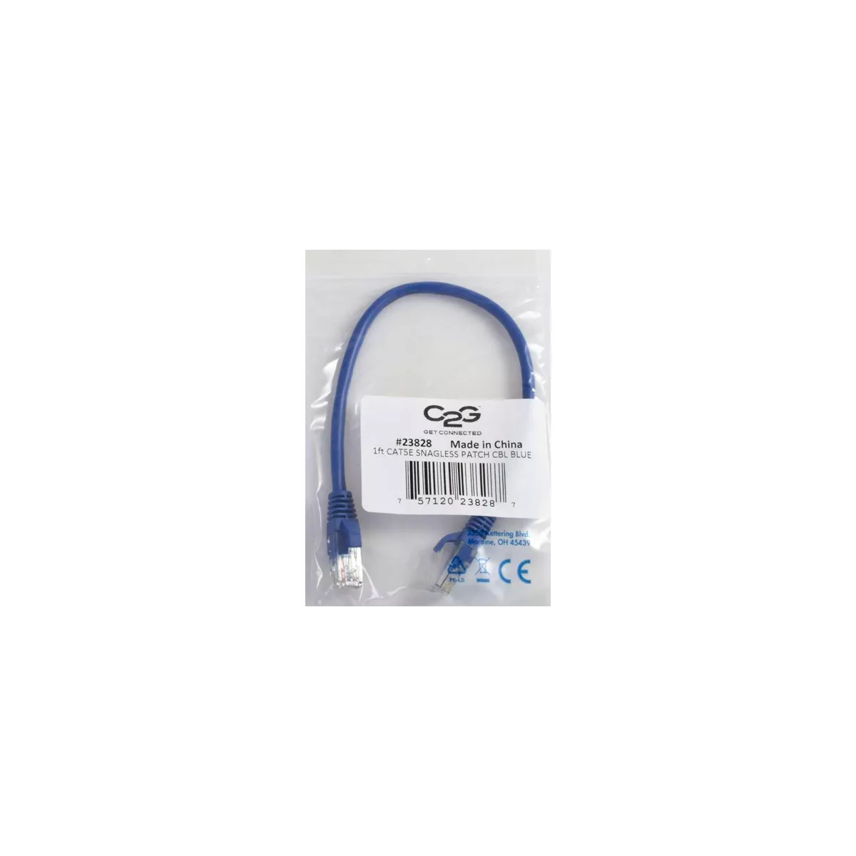 C2G 7ft Cat5e Snagless Unshielded (UTP) Network Patch Ethernet Cable - Blue - Category 5e for Network Device - RJ-45 Male - RJ-45 Male - 7ft - Blue