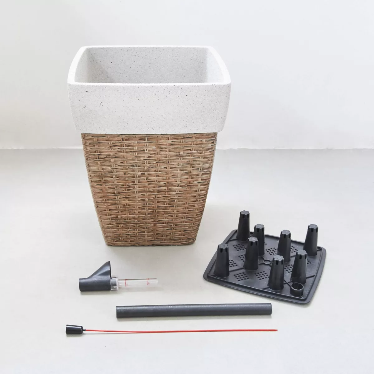 Martha Square Self-Watering Planter Sandy Brown - Vifah