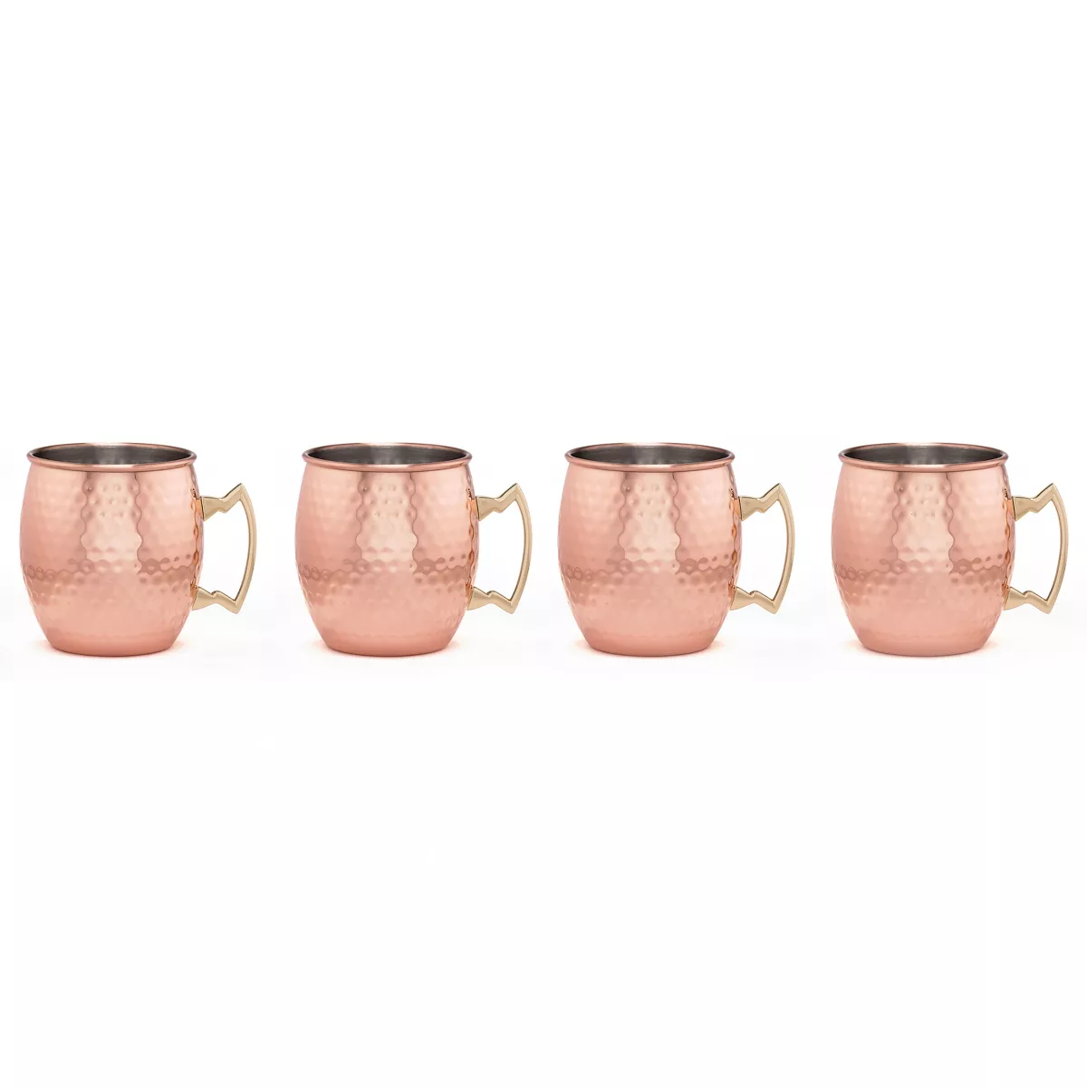 Cambridge Silversmiths 19.5oz 4pk Copper Hammered Moscow Mule Mugs