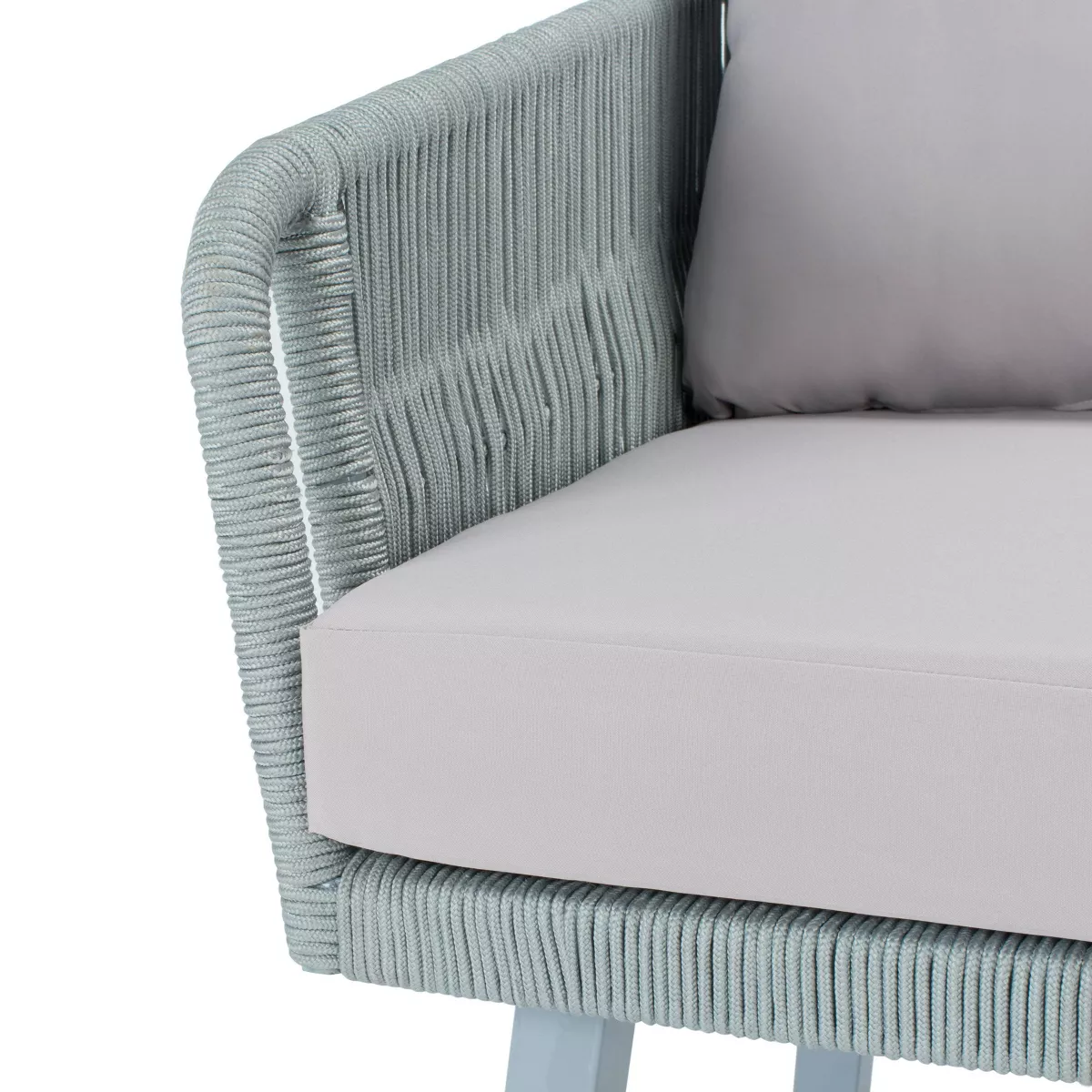 Kerson 4pc Rope Living Set - Gray - Safavieh