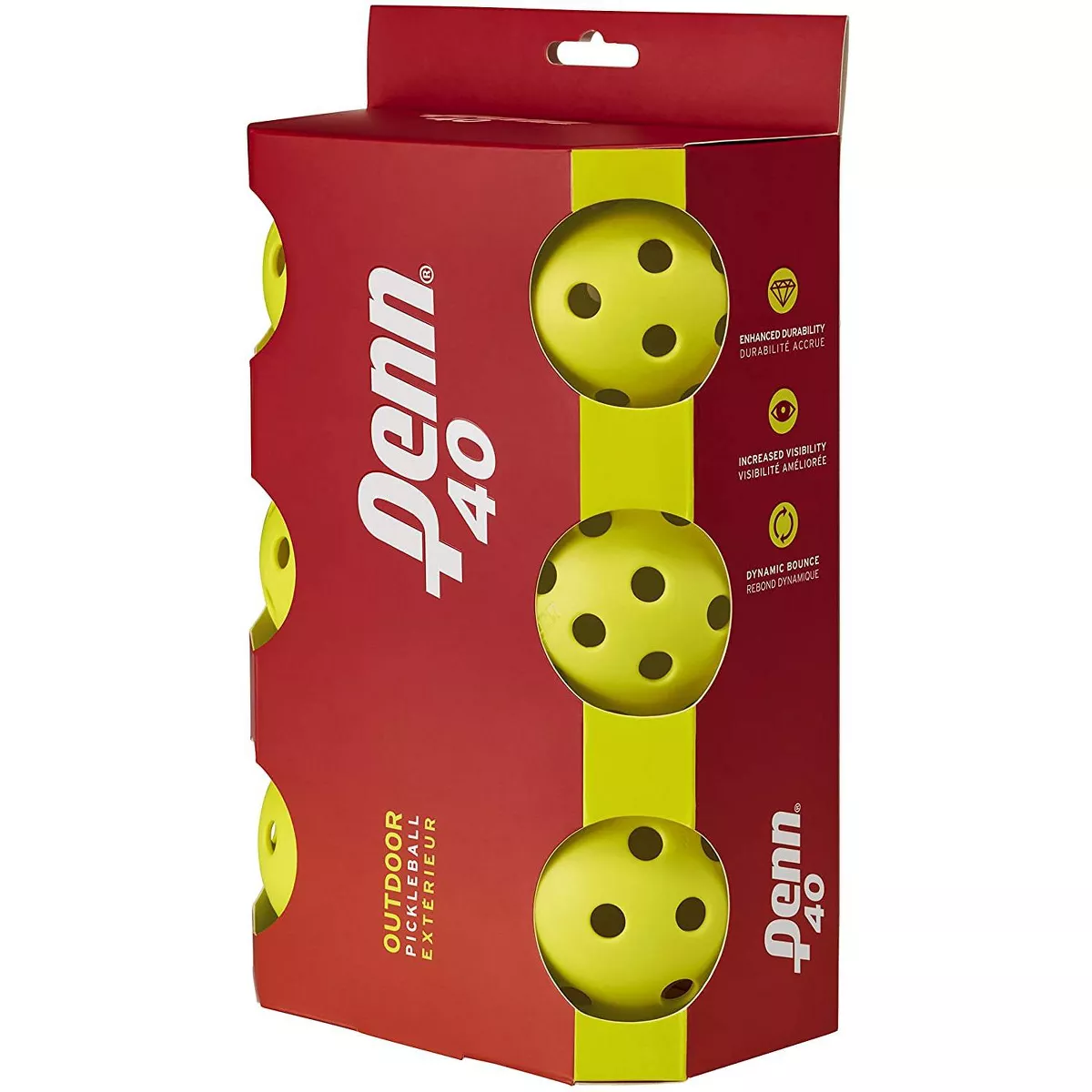 Penn 40 Outdoor Pickleball Balls, Sleeve of 6 Balls