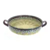 Blue Rose Polish Pottery Sunshine Grotto Small Round Baker with Handles