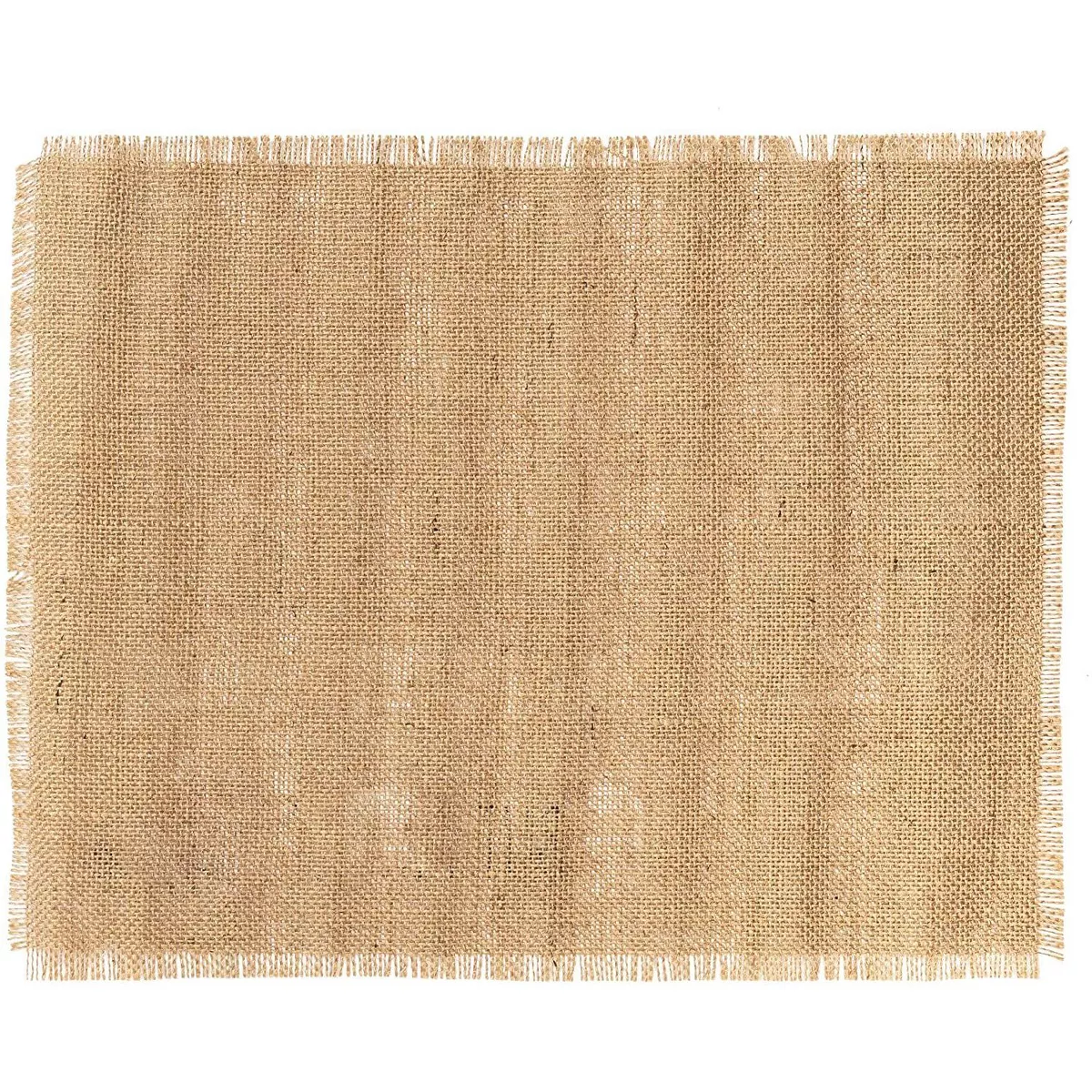 Brown Woven Burlap Table Placemat “Coffee, Anyone?” Dining Table Mat for Kitchen Party Decor (17.7 x 13.8 in)