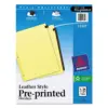 Avery Red Lthr Tab Dividers Printed 1-31 8-1/2"x11" 31 Tabs Buff 11327