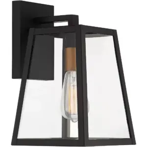 John Timberland Modern Outdoor Wall Light Fixtures Set of 2 Mystic Black Gold 13