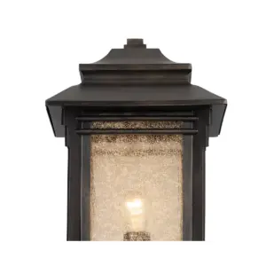Franklin Iron Works Rustic Outdoor Post Light Walnut Bronze Vintage 21 1/2