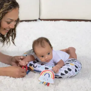 Boppy Tummy Time Prop Pillow - Black White Rainbow