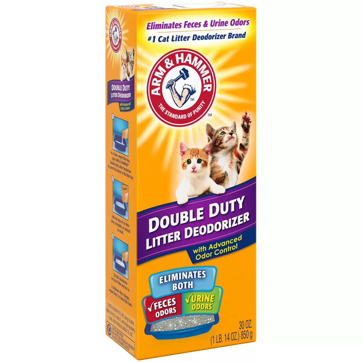 Arm & Hammer Double Duty Cat Litter Deodorizer, Advanced Odor Control - 30oz
