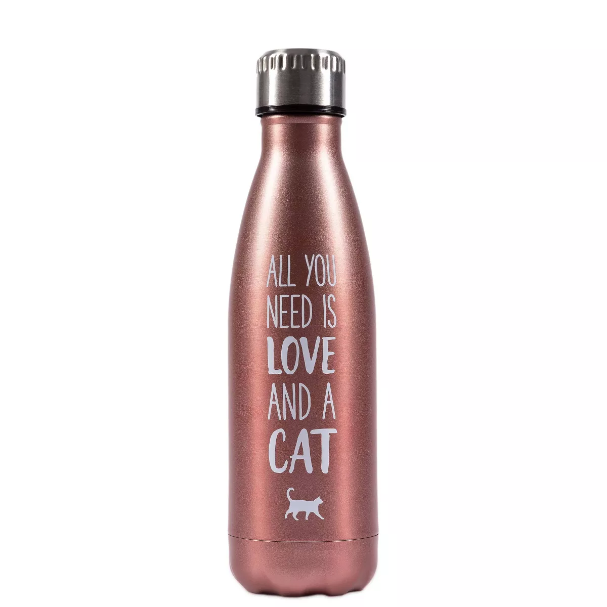 Pearhead Water Bottle - All You Need is Love and a Cat - 17oz