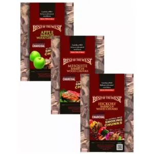 Best of the West 1/5 Cu. Ft. Bag of Real Natural and Traditional Smoking Wood Chunks, Apple